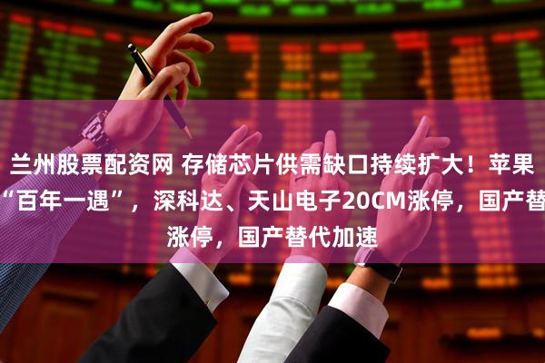 兰州股票配资网 存储芯片供需缺口持续扩大！苹果CEO称“百年一遇”，深科达、天山电子20CM涨停，国产替代加速